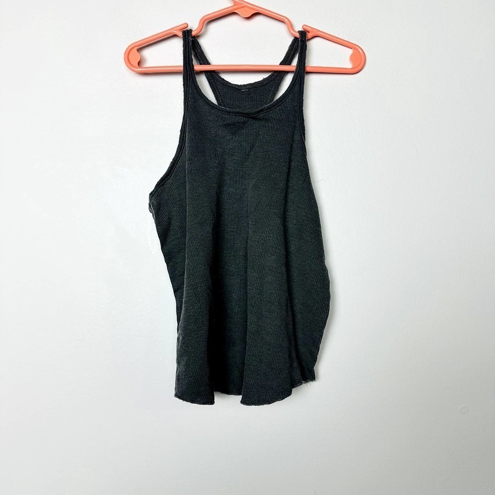 Chaser NWT Kids Girls Ribbed Casual Sleeveless Racerback Tank Top Charcoal Sz 6
